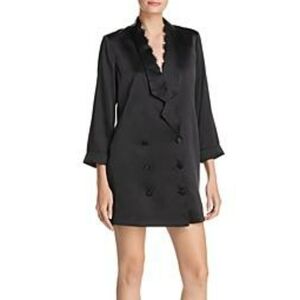 NWT Cami Nyc Black Silk Tuxedo Lace‎ Jacket Dress Sz S